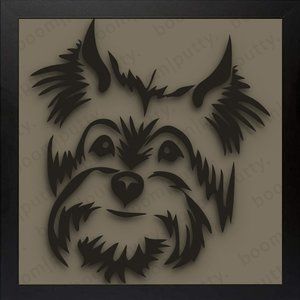 8x8 Framed Yorkie Designer Print